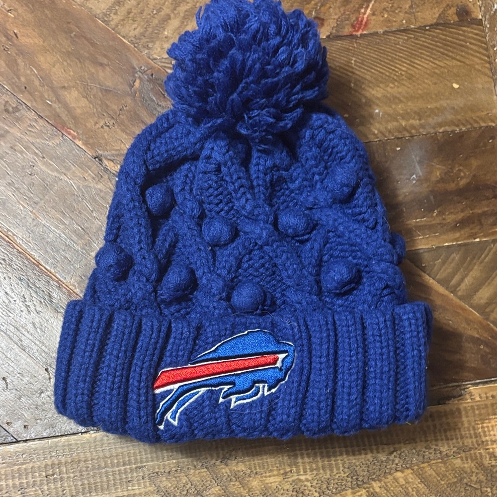 Blue Buffalo Bills Knit Pom-Pom Beanie for Kids